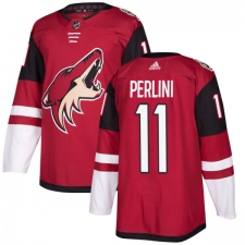 Youth Adidas Arizona Coyotes #11 Brendan Perlini Premier Burgundy Red Home NHL Jersey