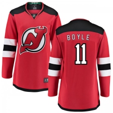 Women's New Jersey Devils #11 Brian Boyle Fanatics Branded Red Home Breakaway NHL Jersey