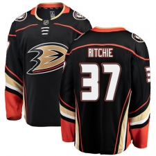 Men's Anaheim Ducks #37 Nick Ritchie Fanatics Branded Black Home Breakaway NHL Jersey