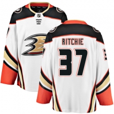 Men's Anaheim Ducks #37 Nick Ritchie Fanatics Branded White Away Breakaway NHL Jersey