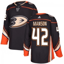 Men's Adidas Anaheim Ducks #42 Josh Manson Authentic Black Home NHL Jersey