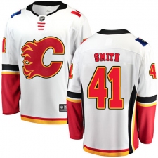 Youth Calgary Flames #41 Mike Smith Fanatics Branded White Away Breakaway NHL Jersey