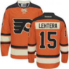 Men's Reebok Philadelphia Flyers #15 Jori Lehtera Authentic Orange New Third NHL Jersey