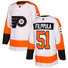 Men's Adidas Philadelphia Flyers #51 Valtteri Filppula Authentic White Away NHL Jersey