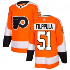 Men's Adidas Philadelphia Flyers #51 Valtteri Filppula Premier Orange Home NHL Jersey