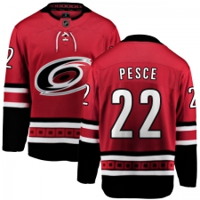 Men's Carolina Hurricanes #22 Brett Pesce Fanatics Branded Red Home Breakaway NHL Jersey