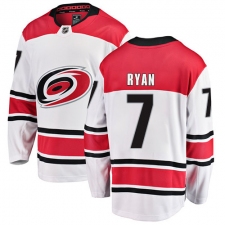 Men's Carolina Hurricanes #7 Derek Ryan Fanatics Branded White Away Breakaway NHL Jersey