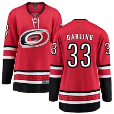 Women's Carolina Hurricanes #33 Scott Darling Fanatics Branded Red Home Breakaway NHL Jersey