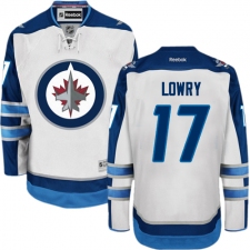 Women's Reebok Winnipeg Jets #17 Adam Lowry Authentic White Away NHL Jersey