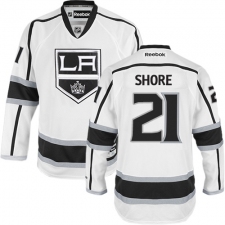 Women's Reebok Los Angeles Kings #21 Nick Shore Authentic White Away NHL Jersey