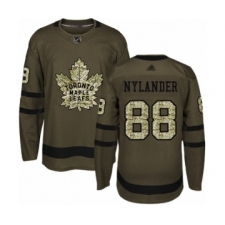 Men's Toronto Maple Leafs #88 William Nylander Authentic Green Salute to Service Hockey Jersey