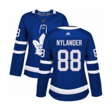 Women's Toronto Maple Leafs #88 William Nylander Authentic Royal Blue Home Hockey Jersey