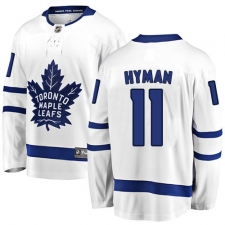 Men's Toronto Maple Leafs #11 Zach Hyman Fanatics Branded White Away Breakaway NHL Jersey