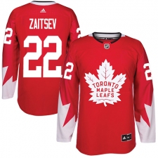 Men's Adidas Toronto Maple Leafs #22 Nikita Zaitsev Premier Red Alternate NHL Jersey