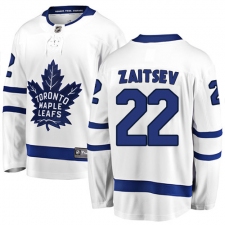 Youth Toronto Maple Leafs #22 Nikita Zaitsev Fanatics Branded White Away Breakaway NHL Jersey