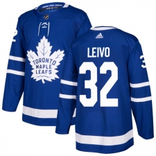 Men's Adidas Toronto Maple Leafs #32 Josh Leivo Authentic Royal Blue Home NHL Jersey