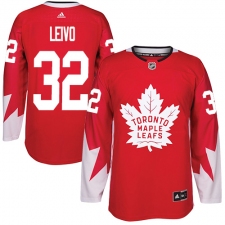 Men's Adidas Toronto Maple Leafs #32 Josh Leivo Premier Red Alternate NHL Jersey