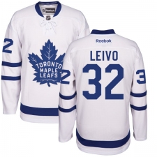Men's Reebok Toronto Maple Leafs #32 Josh Leivo Authentic White Away NHL Jersey