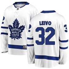 Men's Toronto Maple Leafs #32 Josh Leivo Fanatics Branded White Away Breakaway NHL Jersey