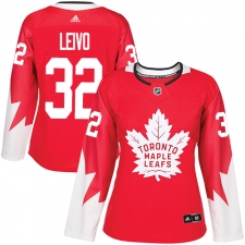 Women's Adidas Toronto Maple Leafs #32 Josh Leivo Authentic Red Alternate NHL Jersey