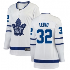 Women's Toronto Maple Leafs #32 Josh Leivo Authentic White Away Fanatics Branded Breakaway NHL Jersey
