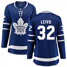 Women's Toronto Maple Leafs #32 Josh Leivo Fanatics Branded Royal Blue Home Breakaway NHL Jersey