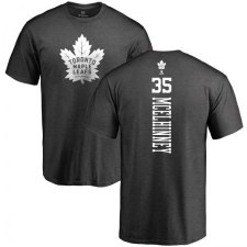 NHL Adidas Toronto Maple Leafs #35 Curtis McElhinney Charcoal One Color Backer T-Shirt