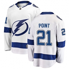 Youth Tampa Bay Lightning #21 Brayden Point Fanatics Branded White Away Breakaway NHL Jersey