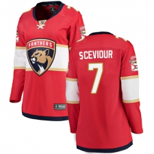 Women's Florida Panthers #7 Colton Sceviour Fanatics Branded Red Home Breakaway NHL Jersey