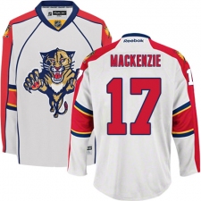 Men's Reebok Florida Panthers #17 Derek MacKenzie Authentic White Away NHL Jersey
