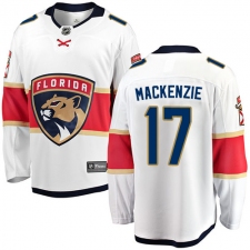 Youth Florida Panthers #17 Derek MacKenzie Fanatics Branded White Away Breakaway NHL Jersey