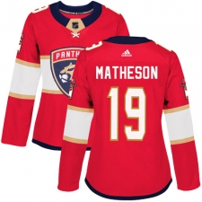 Women's Adidas Florida Panthers #19 Michael Matheson Premier Red Home NHL Jersey