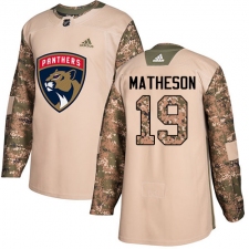 Youth Adidas Florida Panthers #19 Michael Matheson Authentic Camo Veterans Day Practice NHL Jersey