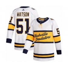 Men's Nashville Predators #51 Austin Watson Authentic White 2020 Winter Classic Hockey Jersey
