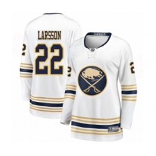 Women's Buffalo Sabres #22 Johan Larsson Fanatics Branded White 50th Season Breakaway Hockey Jersey