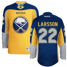 Youth Reebok Buffalo Sabres #22 Johan Larsson Authentic Gold Third NHL Jersey