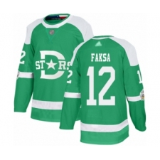 Men's Dallas Stars #12 Radek Faksa Authentic Green 2020 Winter Classic Hockey Jersey