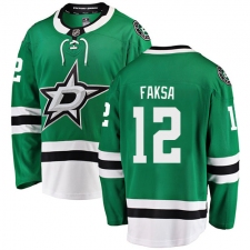 Men's Dallas Stars #12 Radek Faksa Authentic Green Home Fanatics Branded Breakaway NHL Jersey