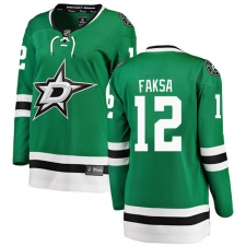 Women's Dallas Stars #12 Radek Faksa Authentic Green Home Fanatics Branded Breakaway NHL Jersey
