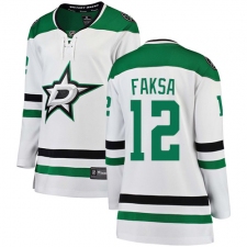 Women's Dallas Stars #12 Radek Faksa Authentic White Away Fanatics Branded Breakaway NHL Jersey