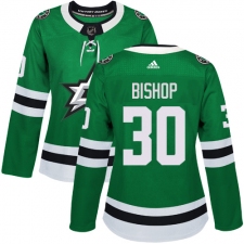 Women's Adidas Dallas Stars #30 Ben Bishop Authentic Green Home NHL Jersey