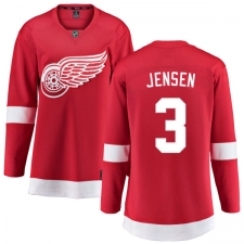 Women's Detroit Red Wings #3 Nick Jensen Fanatics Branded Red Home Breakaway NHL Jersey