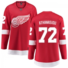 Women's Detroit Red Wings #72 Andreas Athanasiou Fanatics Branded Red Home Breakaway NHL Jersey