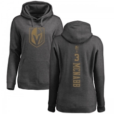 NHL Women's Adidas Vegas Golden Knights #3 Brayden McNabb Charcoal One Color Backer Pullover Hoodie