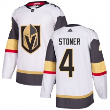 Youth Adidas Vegas Golden Knights #4 Clayton Stoner Authentic White Away NHL Jersey
