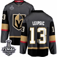 Youth Vegas Golden Knights #13 Brendan Leipsic Authentic Black Home Fanatics Branded Breakaway 2018 Stanley Cup Final NHL Jersey