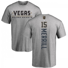 NHL Adidas Vegas Golden Knights #15 Jon Merrill Gray Backer T-Shirt