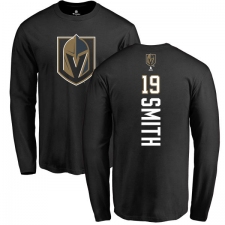 NHL Adidas Vegas Golden Knights #19 Reilly Smith Black Backer Long Sleeve T-Shirt