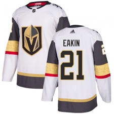 Women's Adidas Vegas Golden Knights #21 Cody Eakin Authentic White Away NHL Jersey