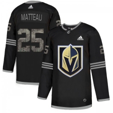 Men's Adidas Vegas Golden Knights #25 Stefan Matteau Black Authentic Classic Stitched NHL Jersey